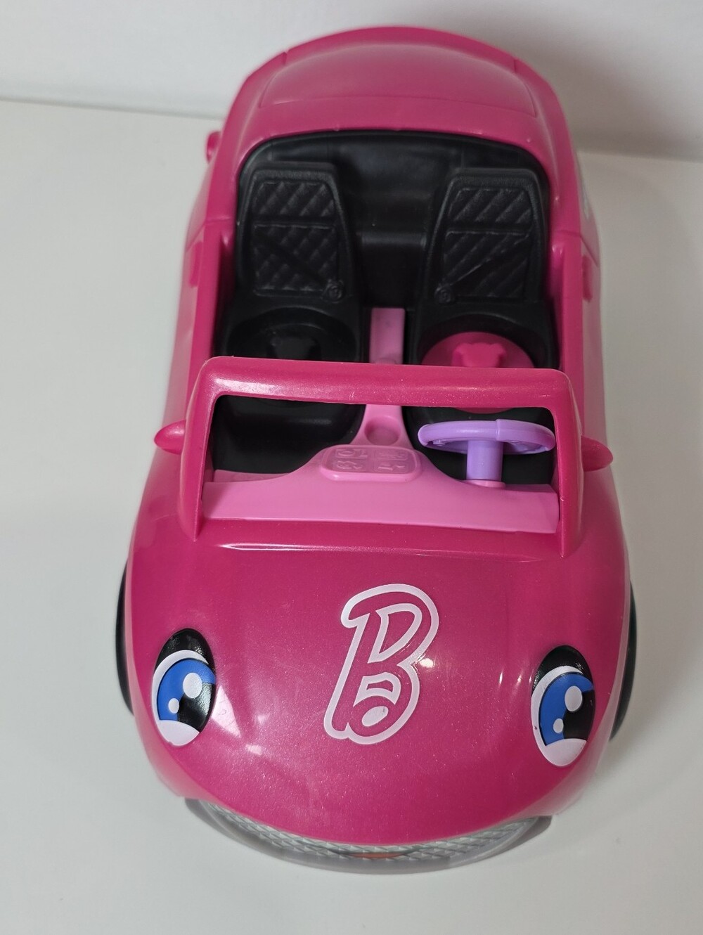 Little People Barbie Pink Toy Race Car Convertible with Sounds